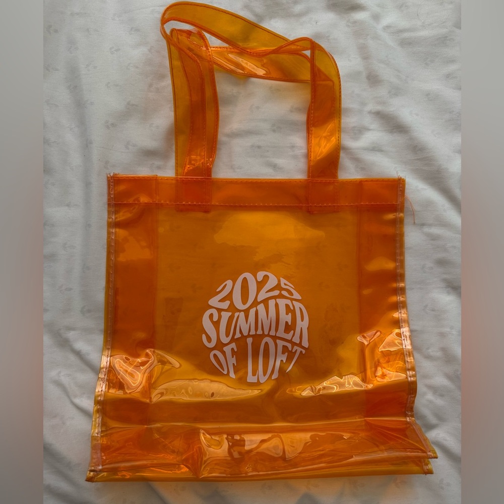 LOFT Exclusive Summer of Loft Transparent Orange Tote Bag